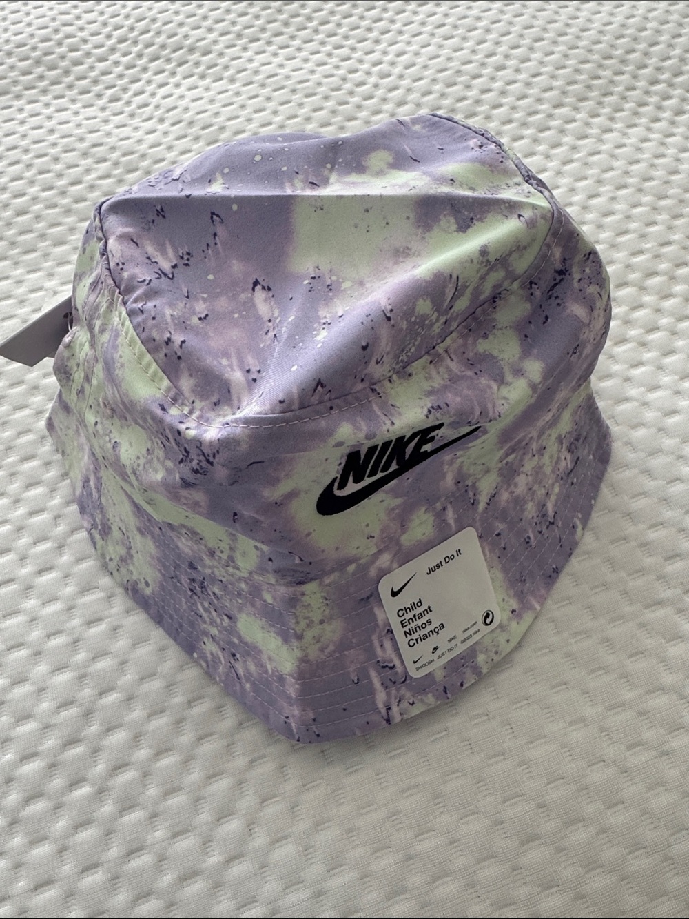 Nike Kids Tie-Dye Bucket Hat - Lavender & Light Green NWT - Picture 5 of 5